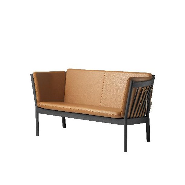 matrix passe adjektiv J148 2-pers sofa (Sort Eg/Cognac læder) - FDB Sofaer & lænestole - FDB  Møbler Gilleleje/FDBdesign.dk