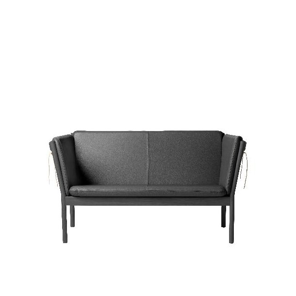 J148 2-pers sofa (Sort Eg/Sort lder)