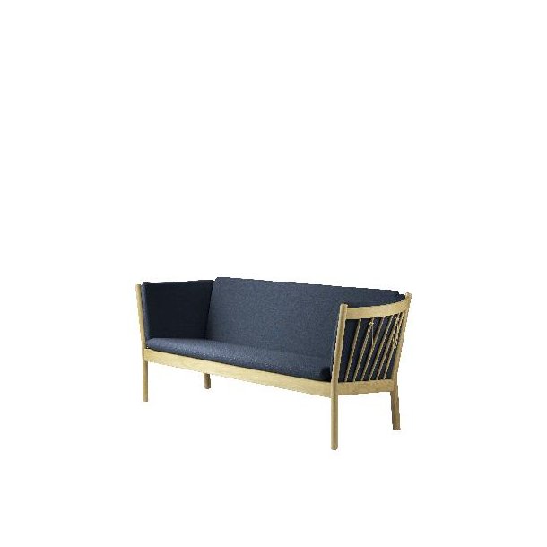J149 3-pers sofa (Natur eg/Mrkebl uld)