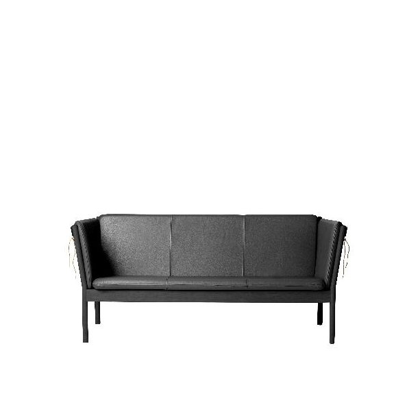 J149 3-pers sofa (Sort eg/sort lder)